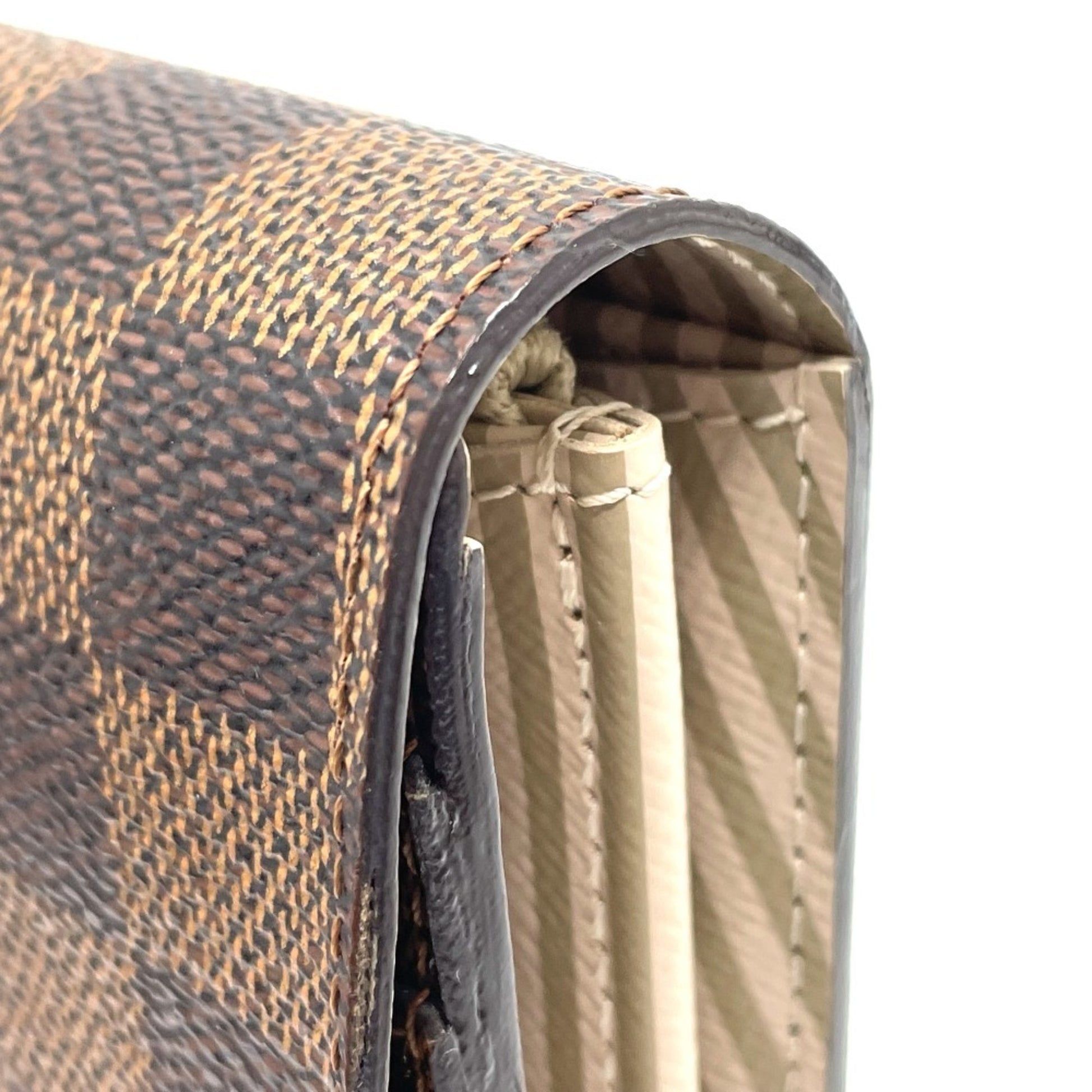 Louis Vuitton Sarah, Brown, Canvas, wallet