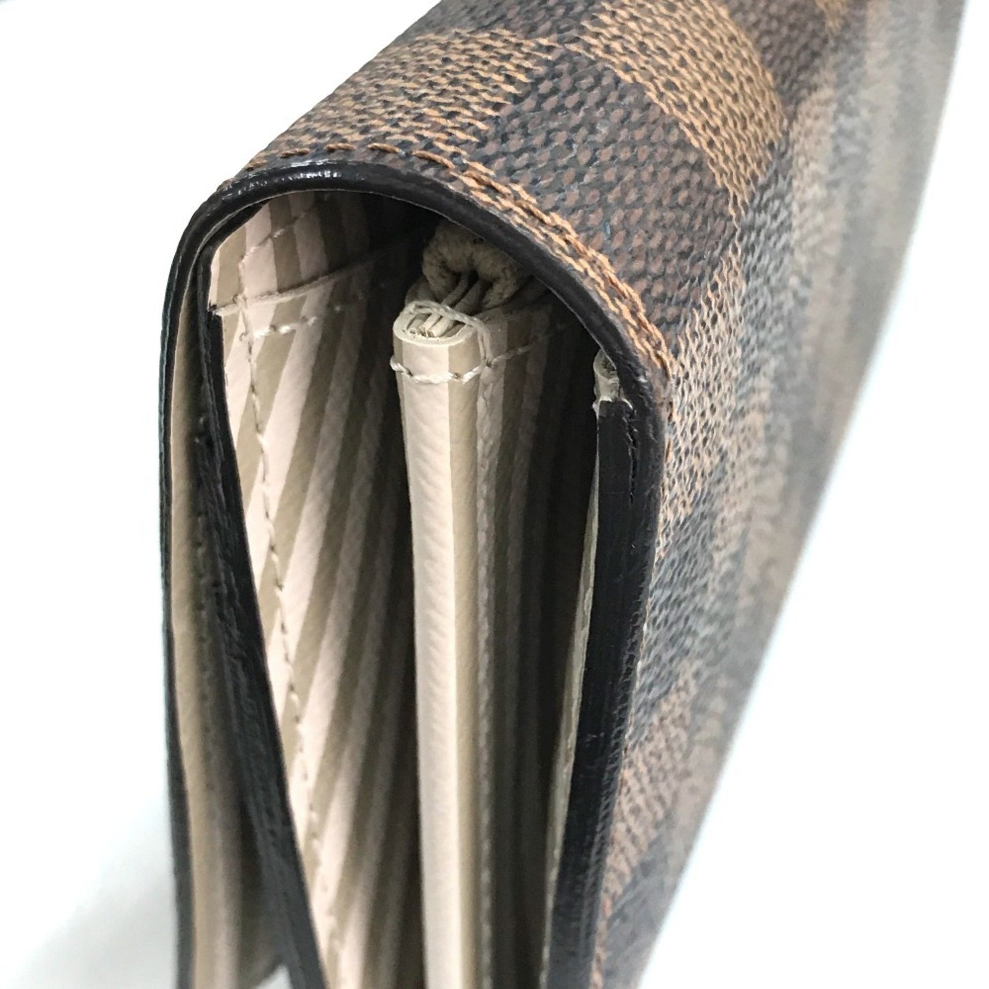 Louis Vuitton Sarah, Brown, Canvas, wallet
