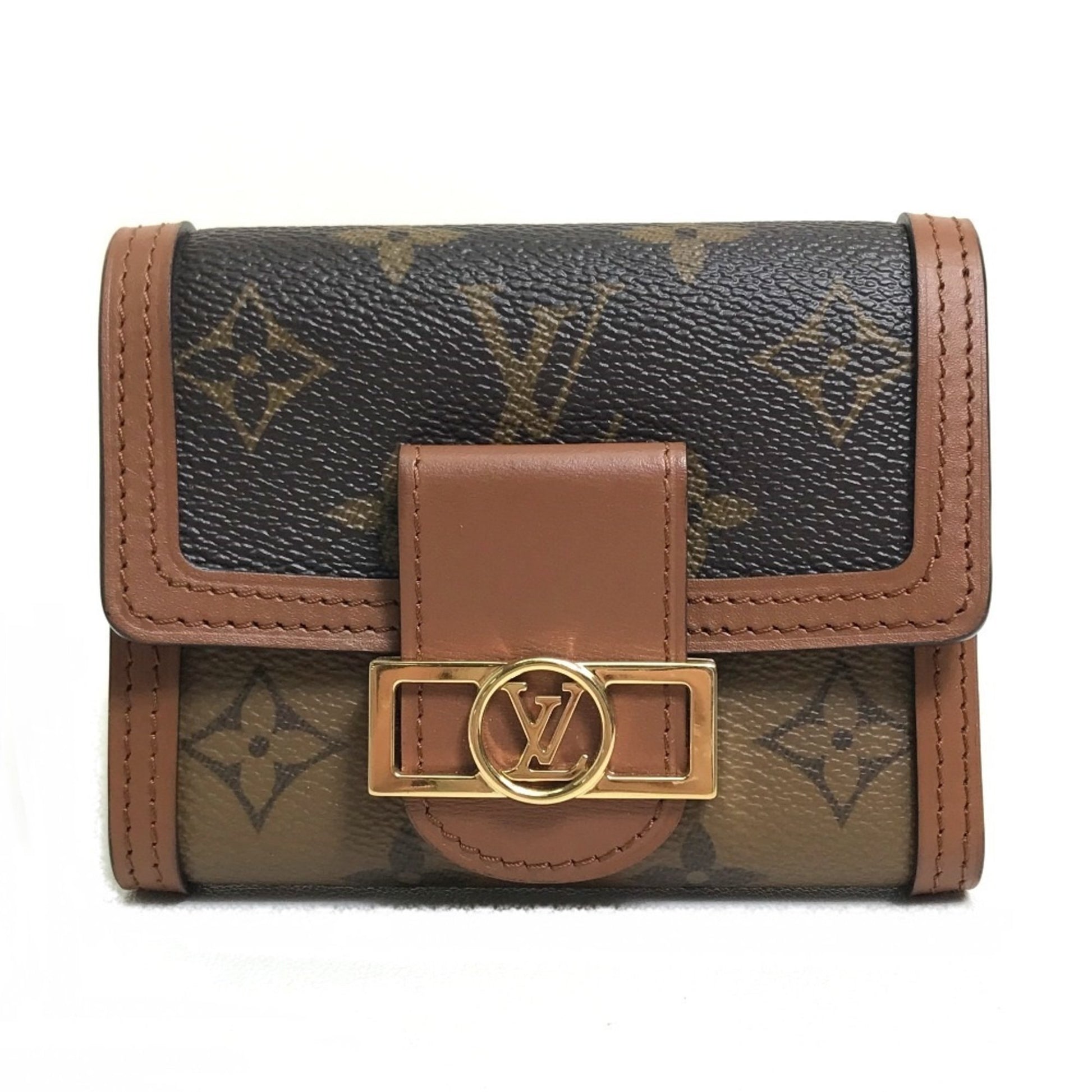 Louis Vuitton Dauphine, Brown, Canvas, wallet