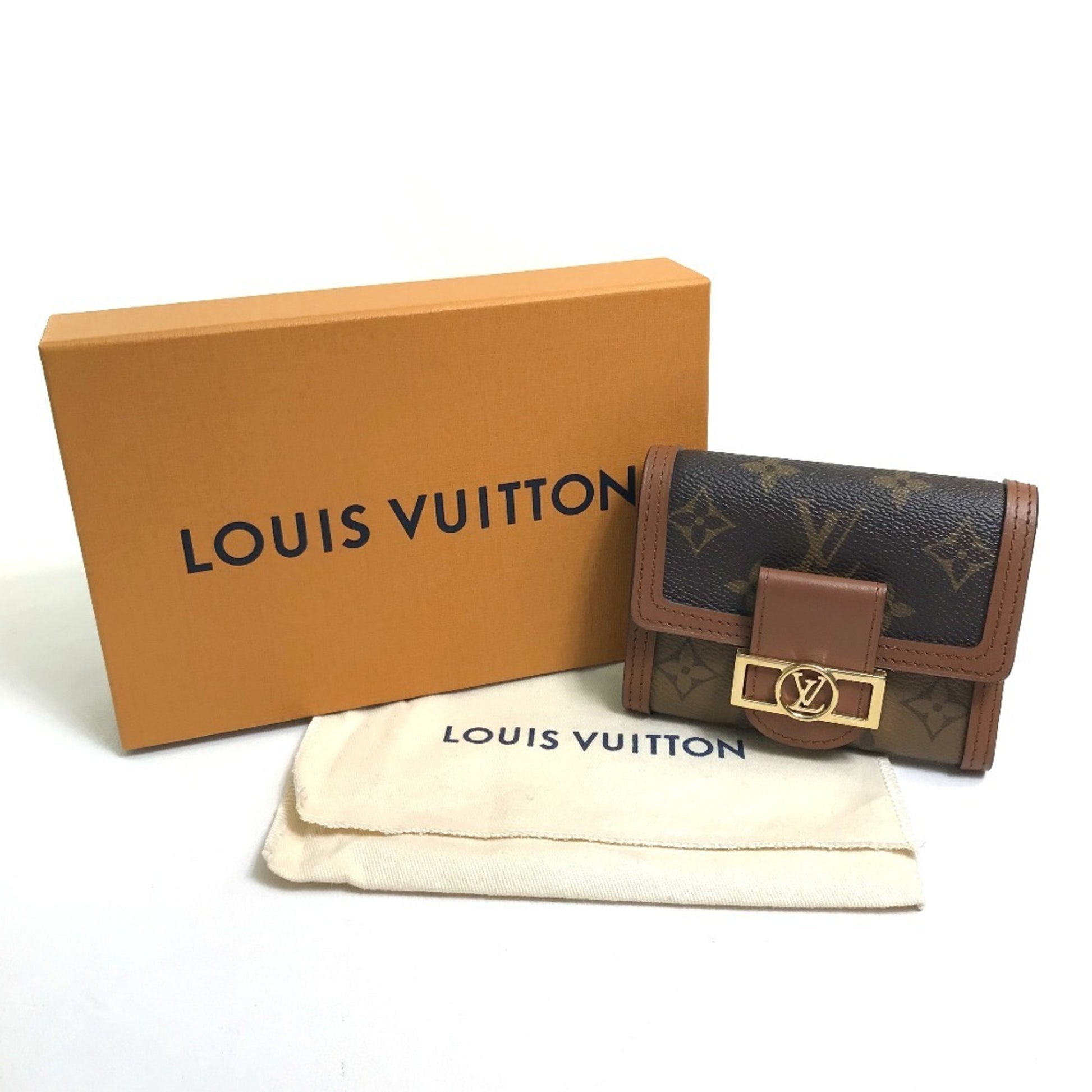 Louis Vuitton Dauphine, Brown, Canvas, wallet