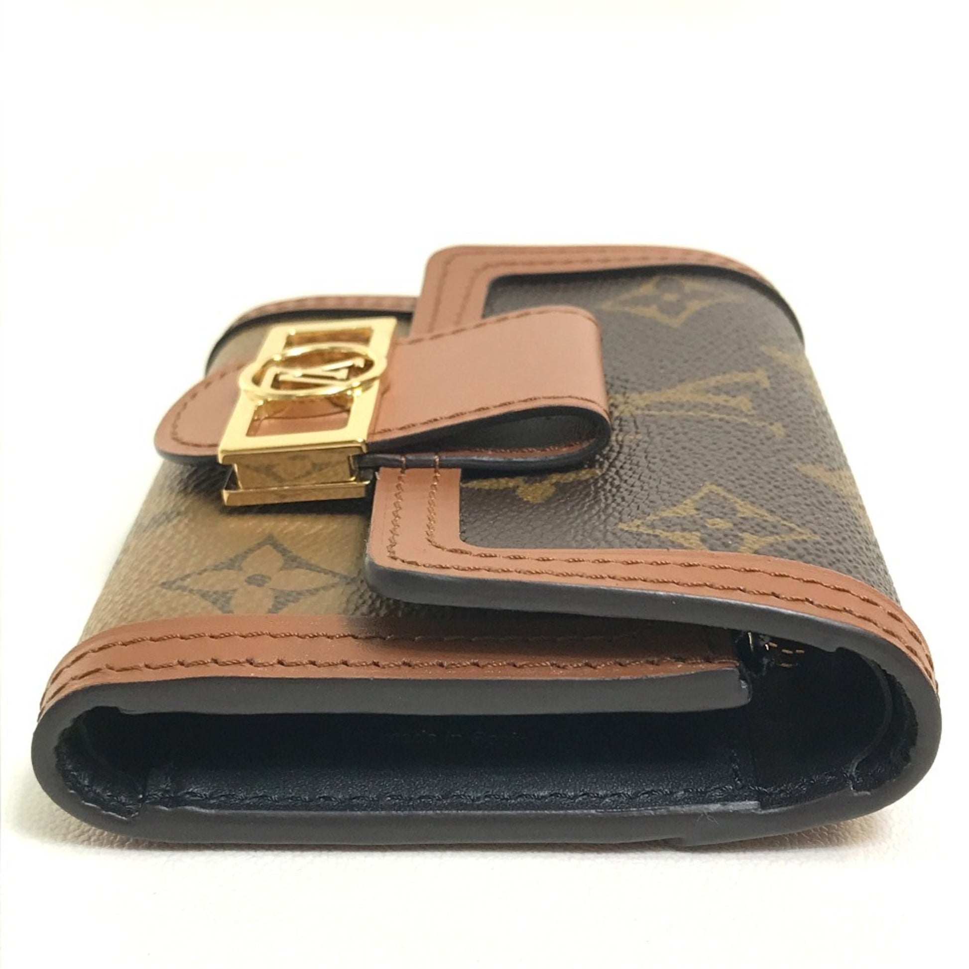 Louis Vuitton Dauphine, Brown, Canvas, wallet