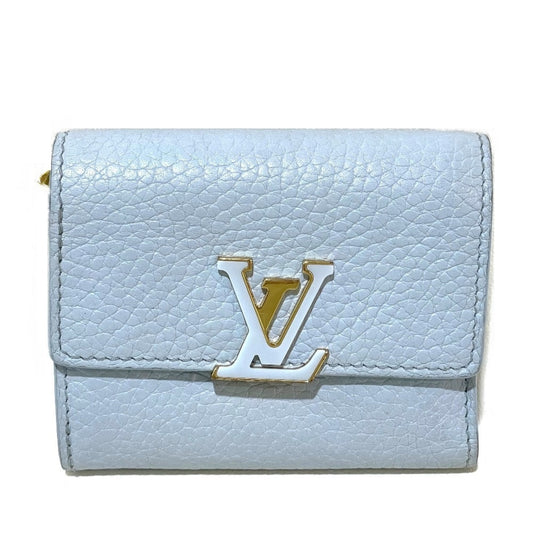 Louis Vuitton Portefeuille capucines, Blue, Leather, wallet