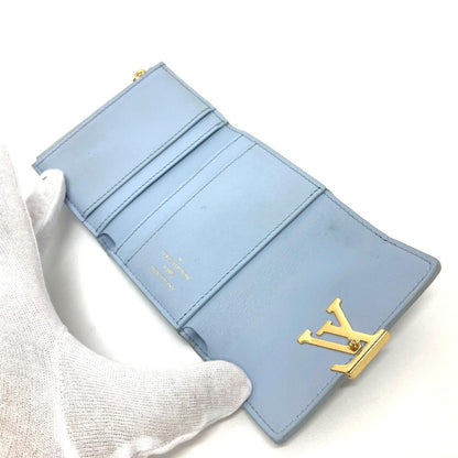 Louis Vuitton Portefeuille capucines, Blue, Leather, wallet