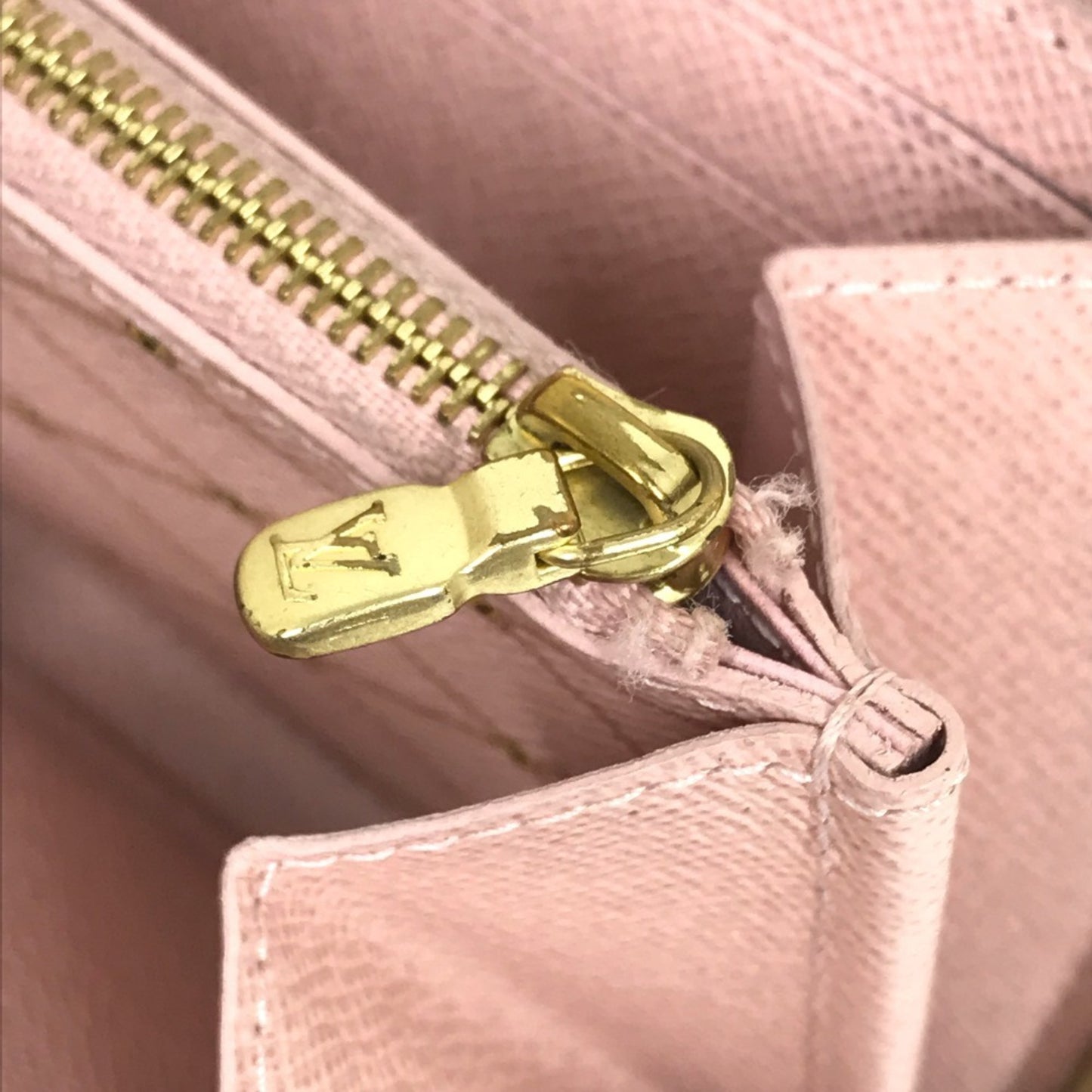 Louis Vuitton Clemence, White, Canvas, wallet
