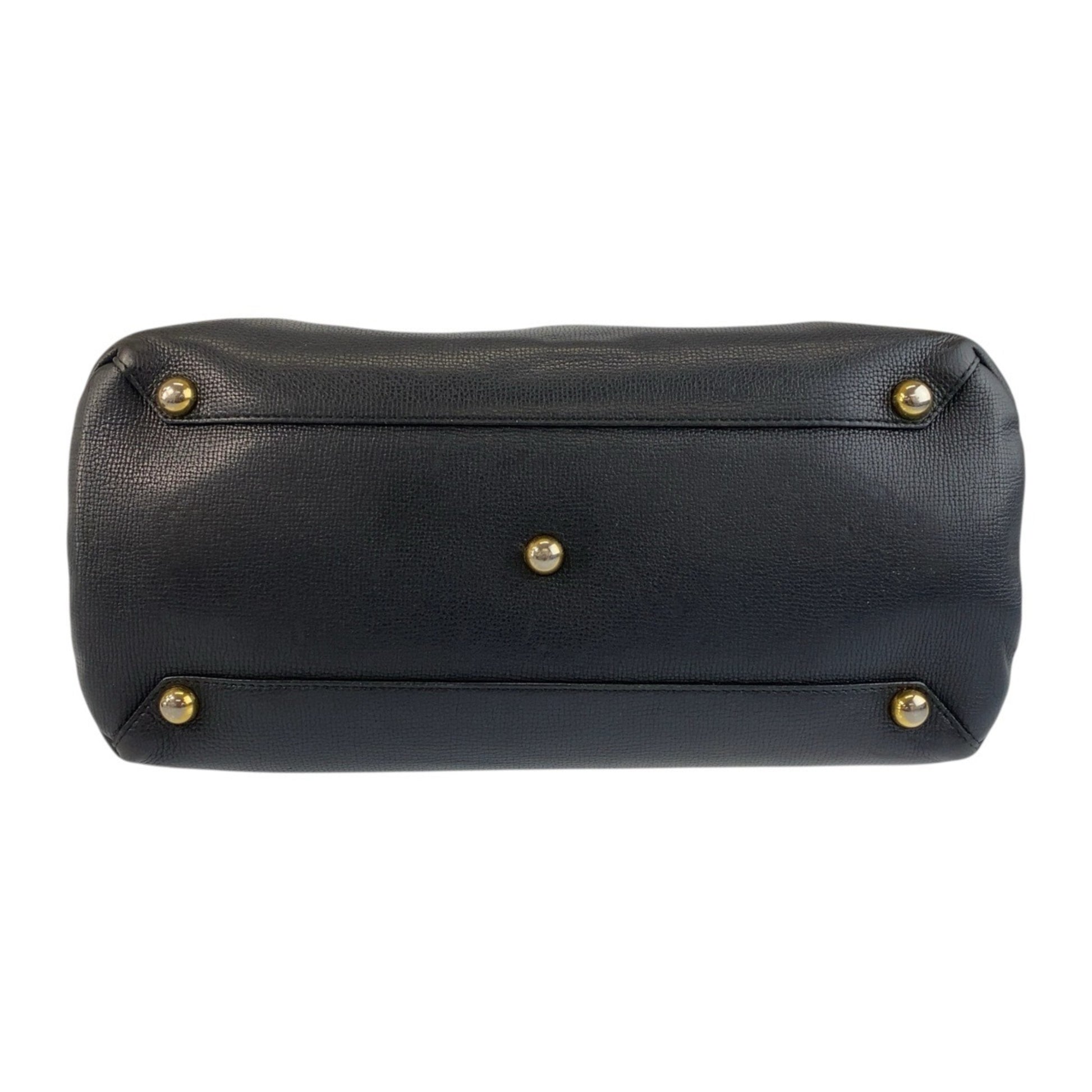 Burberry Banner, Black, "CANVAS, LEATHER", tote