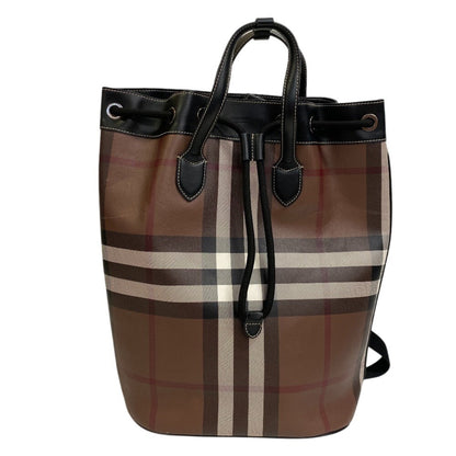 Burberry Nova Check, Brown, Canvas, backpack