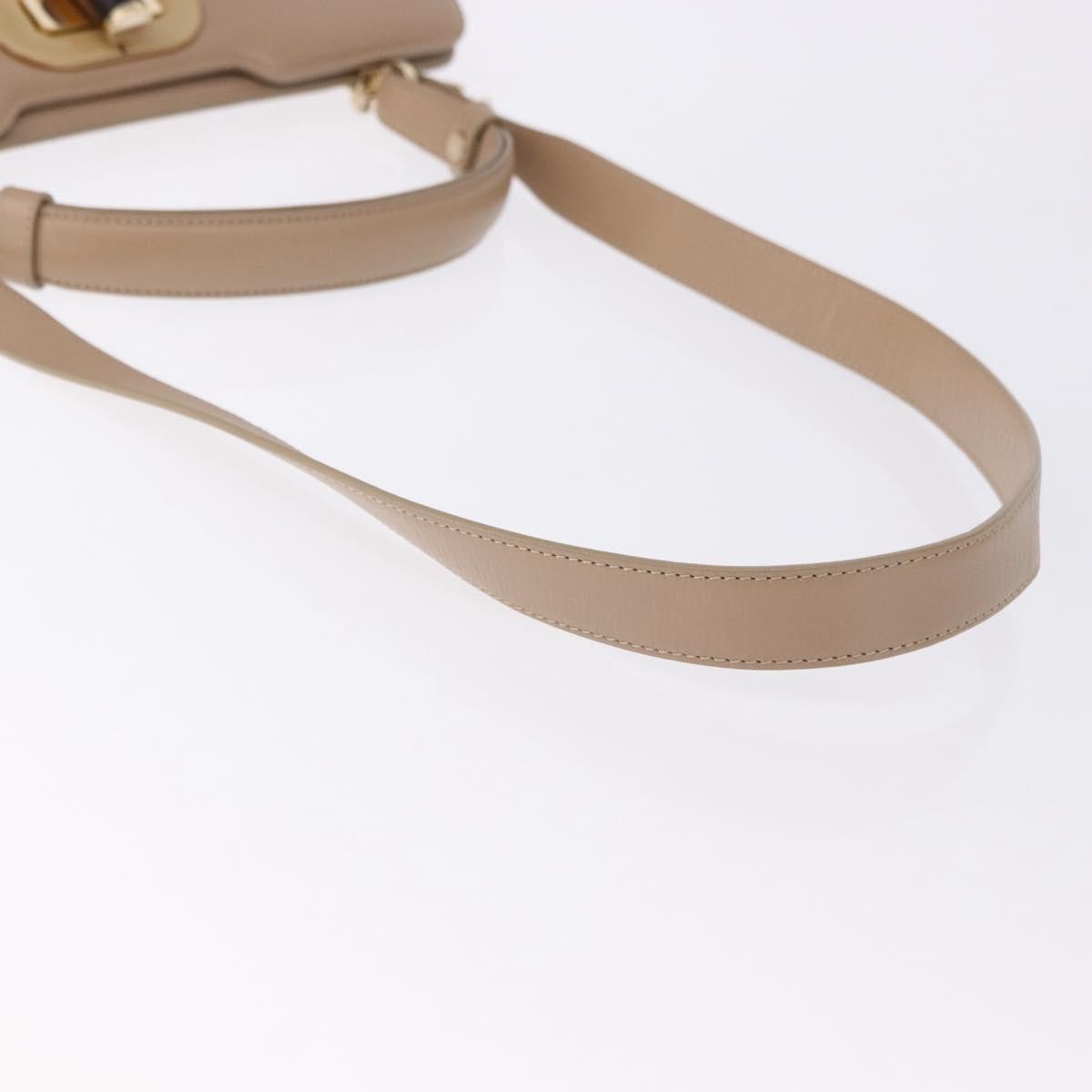 Bvlgari Isabella Rossellini Leather, Beige, Leather, Handbag