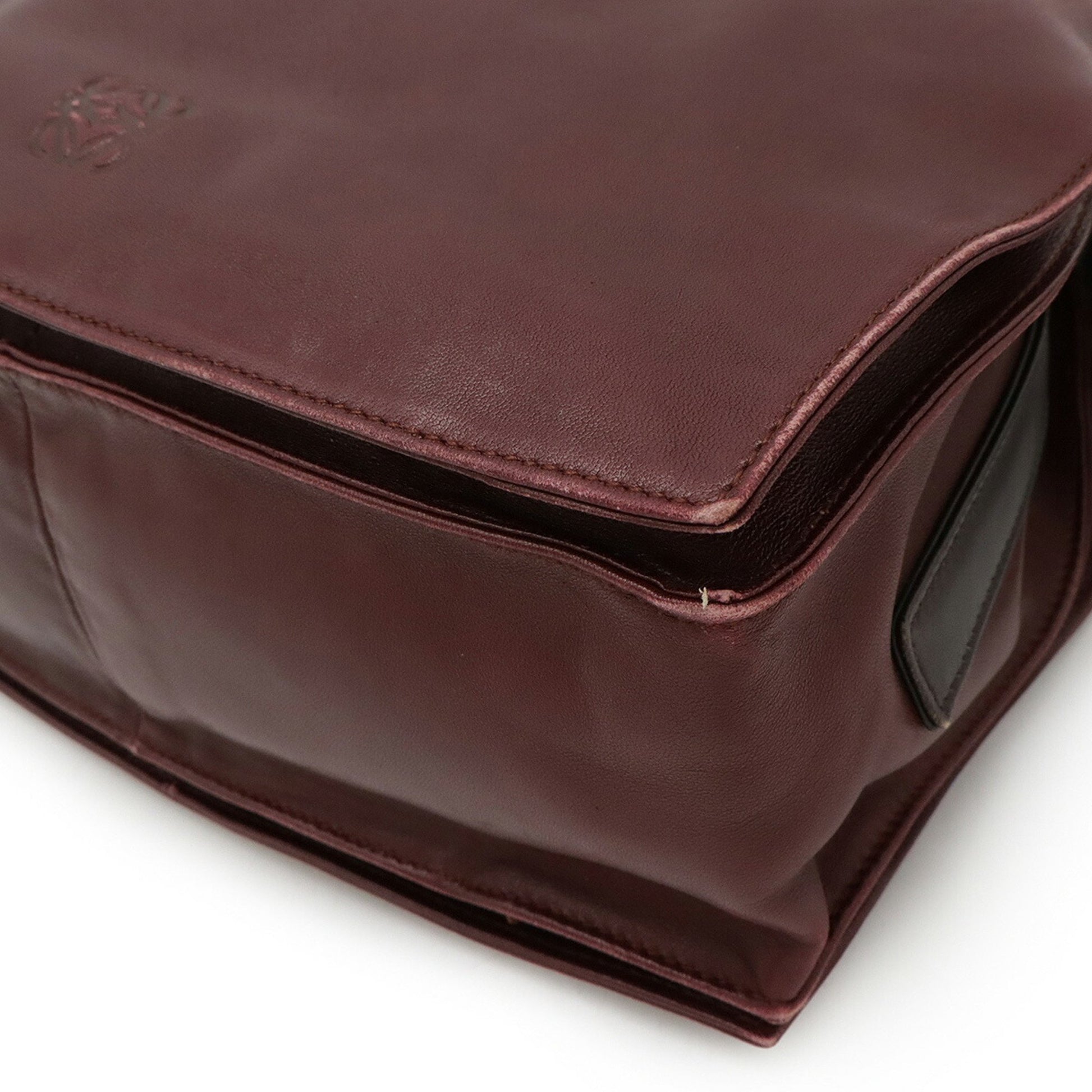 Loewe Flamenco, Burgundy, Leather, shoulder