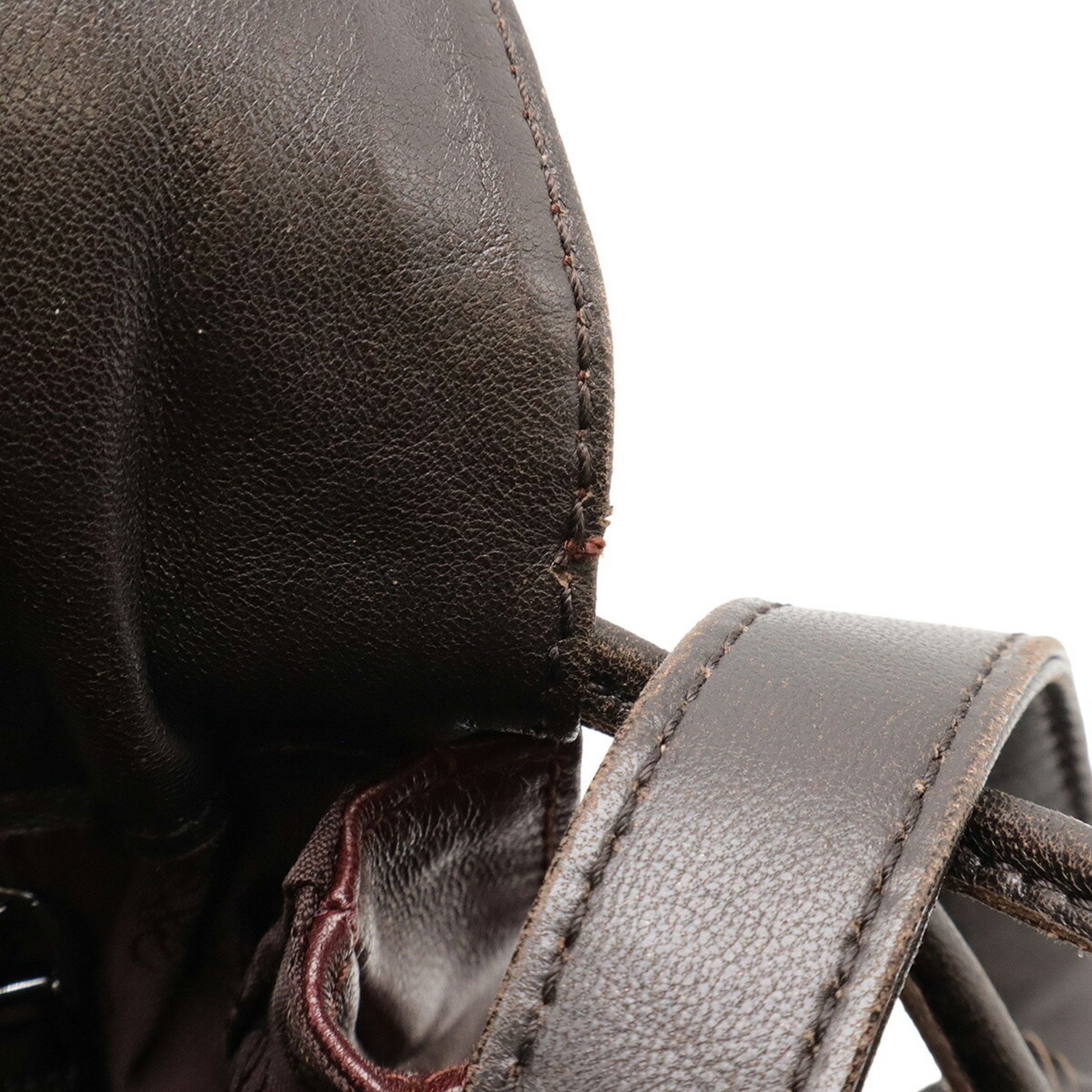 Loewe Flamenco, Burgundy, Leather, shoulder