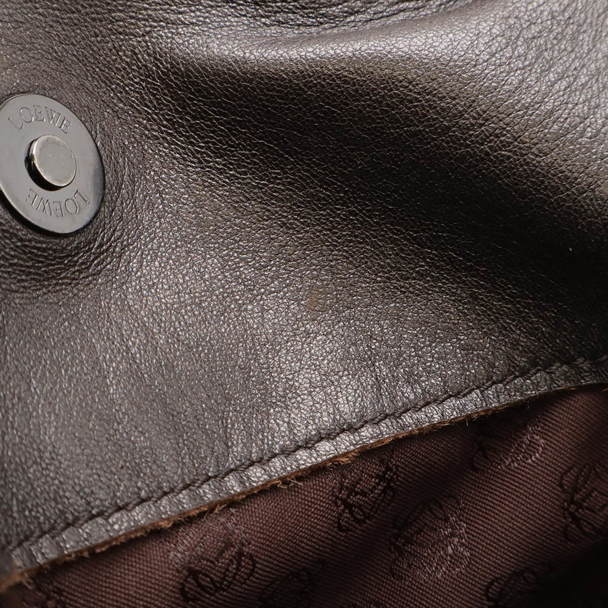 Loewe Flamenco, Burgundy, Leather, shoulder