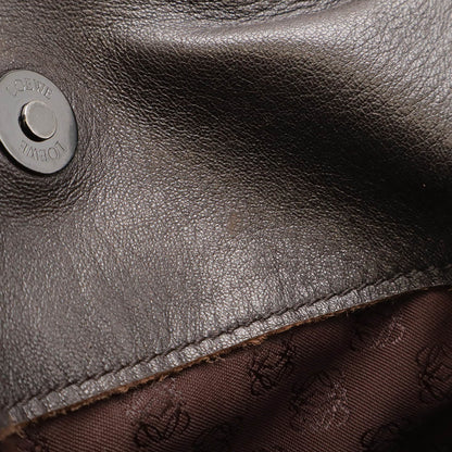 Loewe Flamenco, Burgundy, Leather, shoulder
