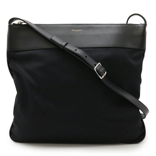 Saint Laurent -, Black, "CANVAS, LEATHER", shoulder