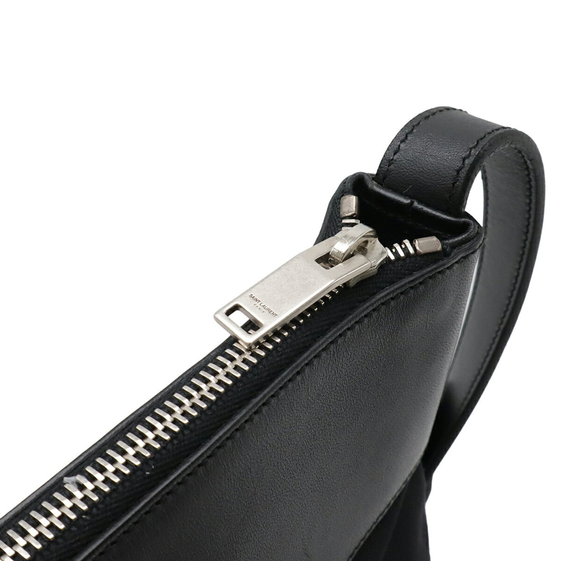 Saint Laurent -, Black, "CANVAS, LEATHER", shoulder