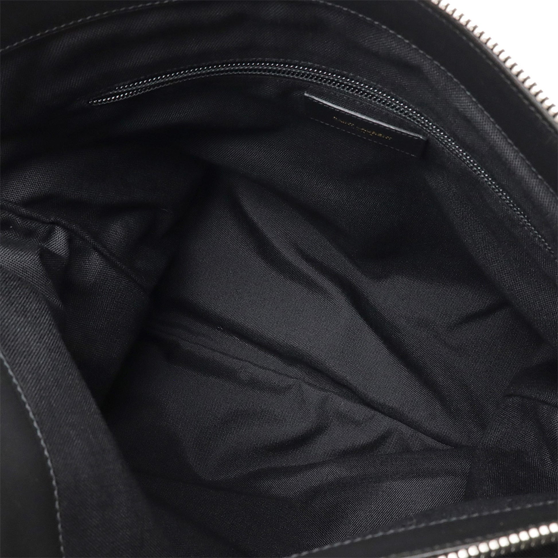 Saint Laurent -, Black, "CANVAS, LEATHER", shoulder