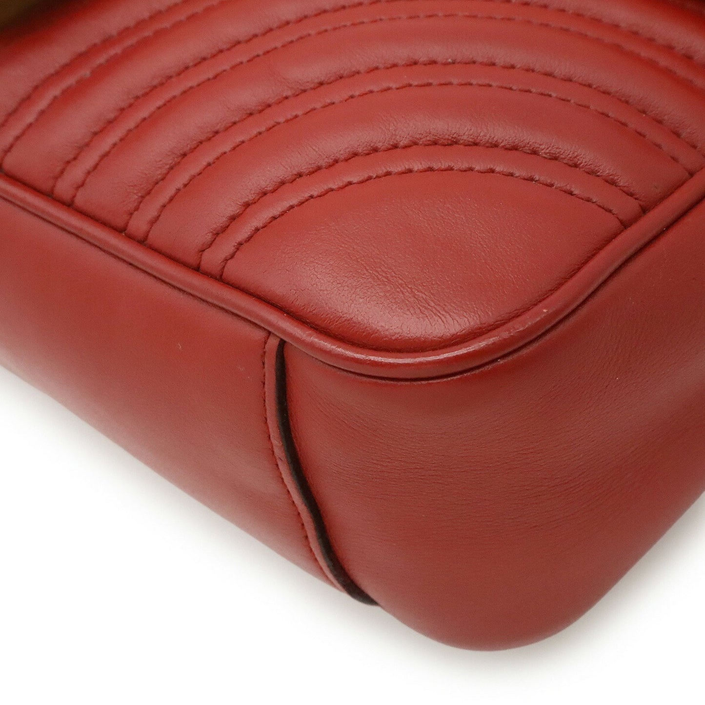Gucci Marmont, Red, Leather, shoulder