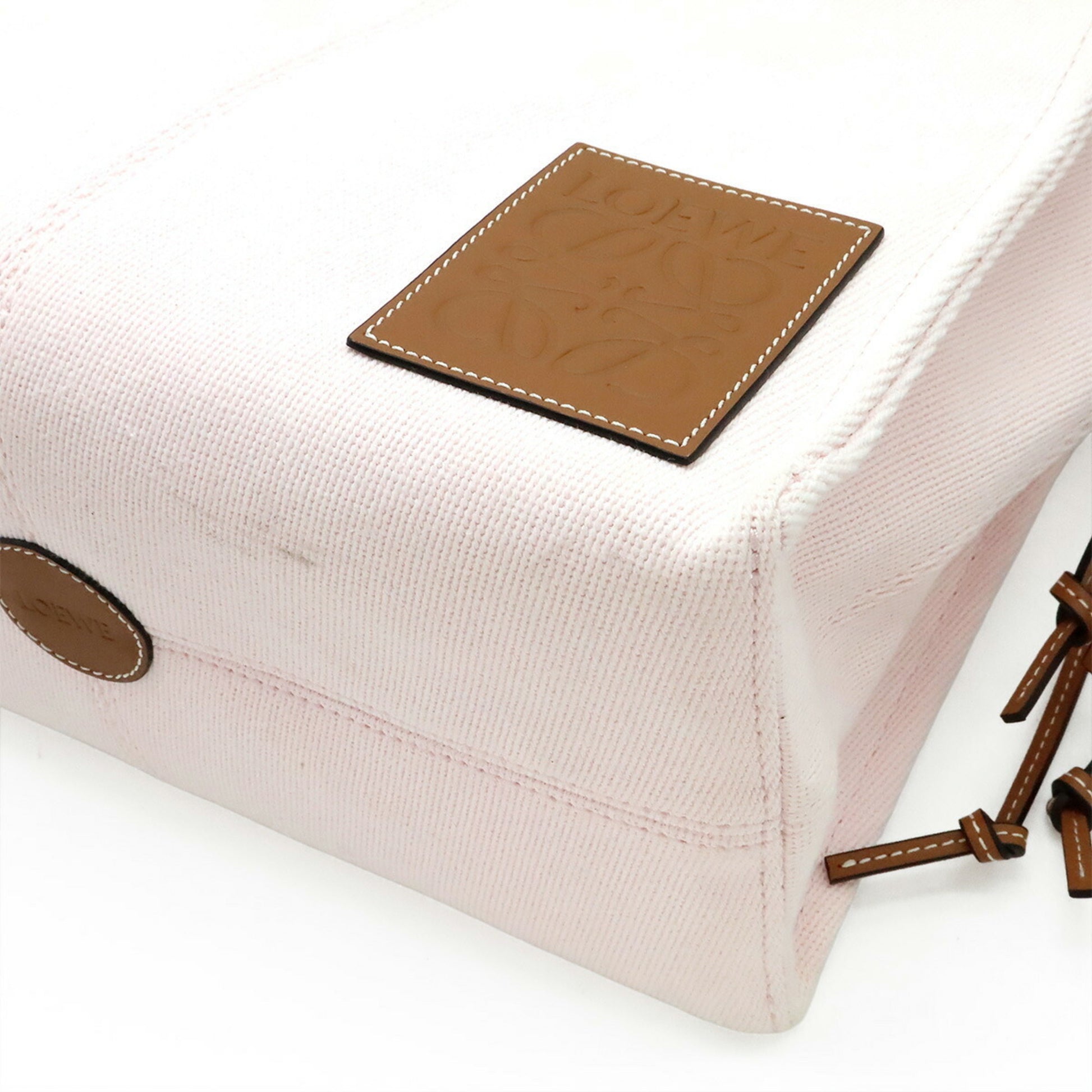 Loewe Cushion, Pink, "CANVAS, LEATHER", shoulder