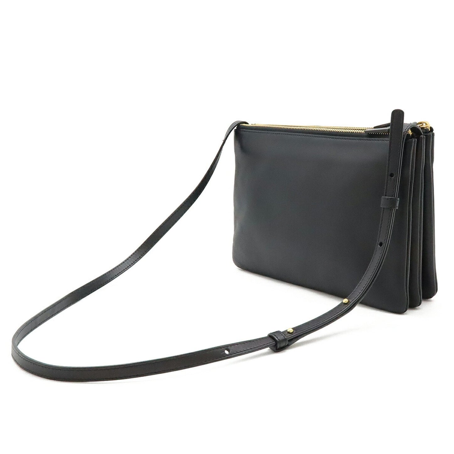 Céline Trio, Black, Leather, shoulder