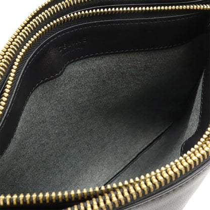 Céline Trio, Black, Leather, shoulder