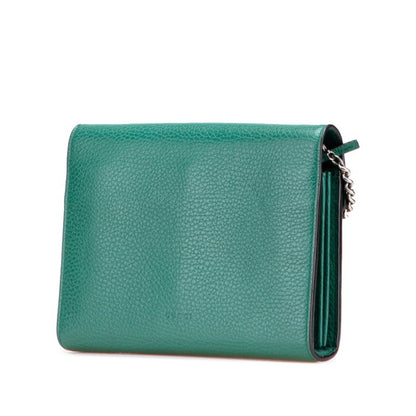 Gucci Dionysus, Green, Leather, wallet