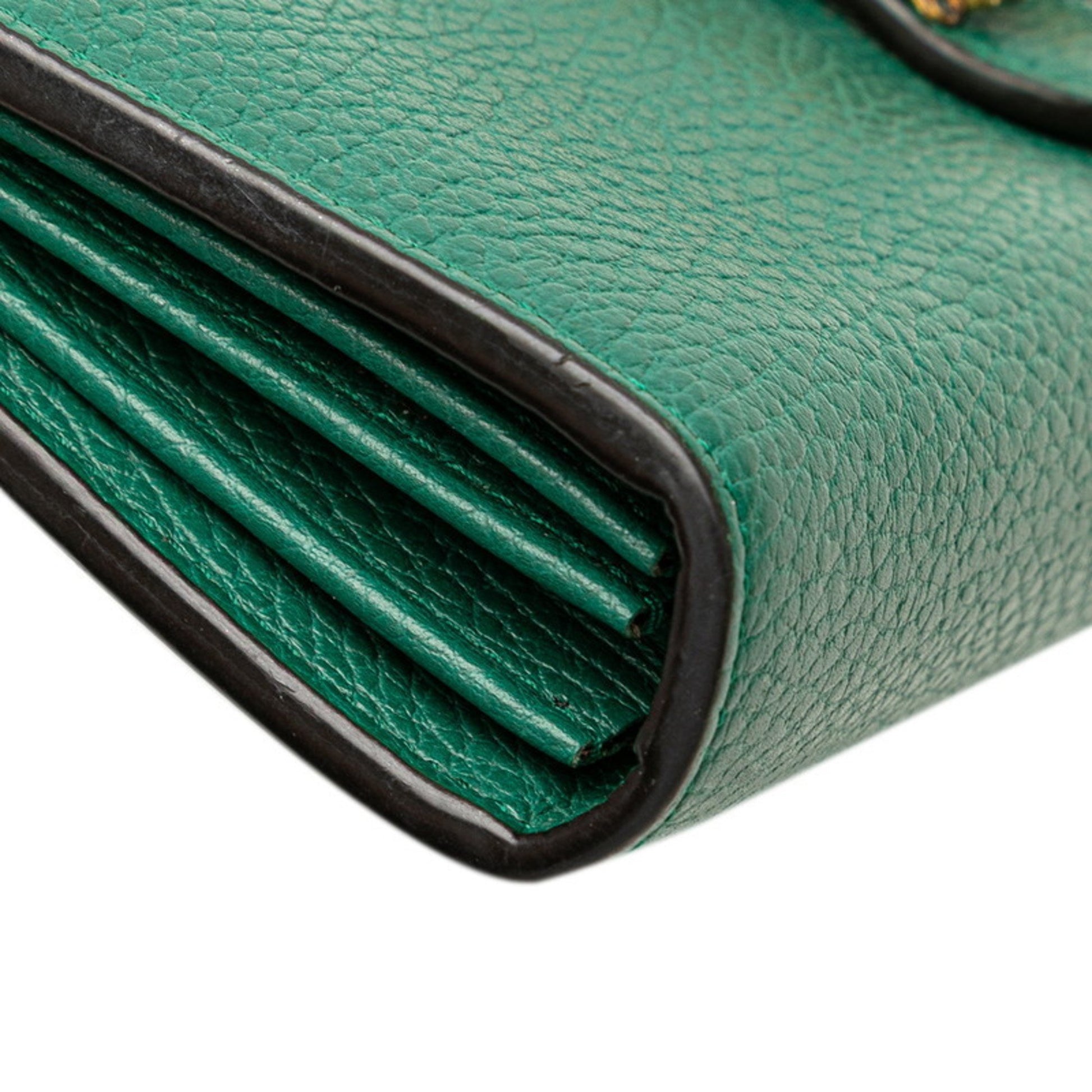 Gucci Dionysus, Green, Leather, wallet