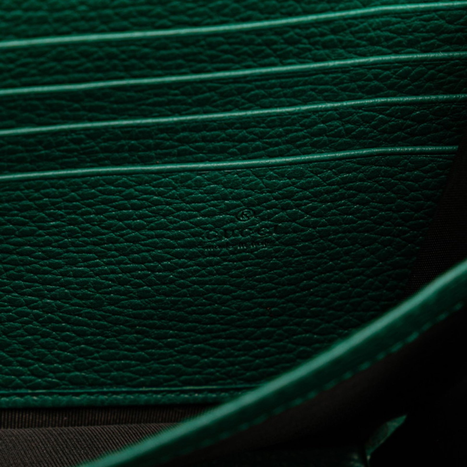 Gucci Dionysus, Green, Leather, wallet