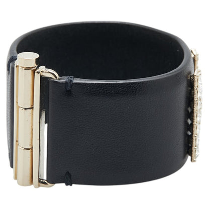 Chanel -, Black, Leather, bracelet
