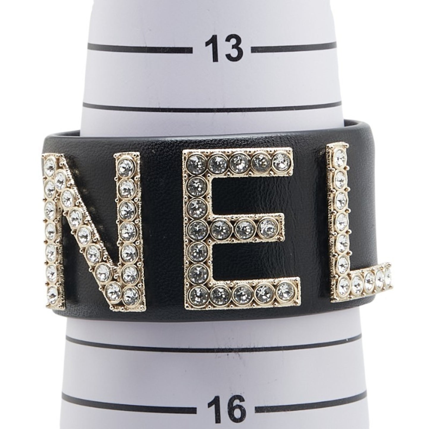 Chanel -, Black, Leather, bracelet