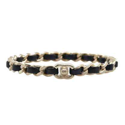 Chanel Coco Mark, Black, Leather, bracelet