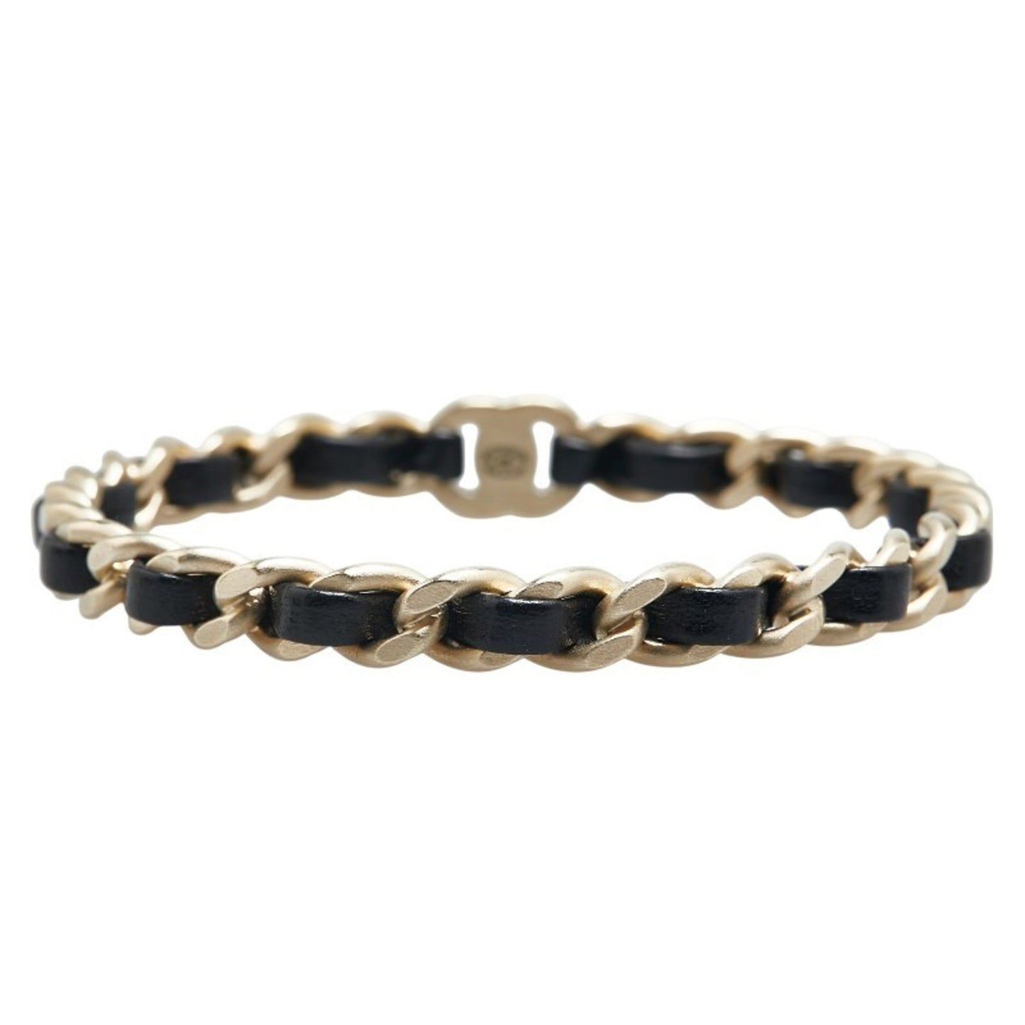 Chanel Coco Mark, Black, Leather, bracelet