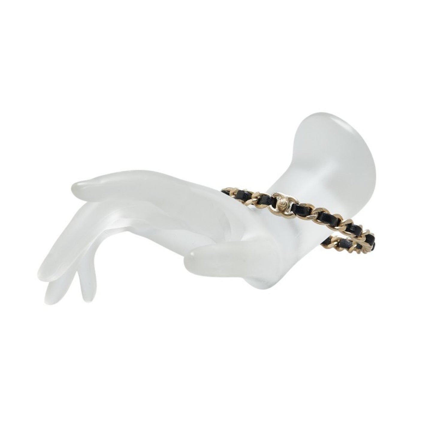 Chanel Coco Mark, Black, Leather, bracelet