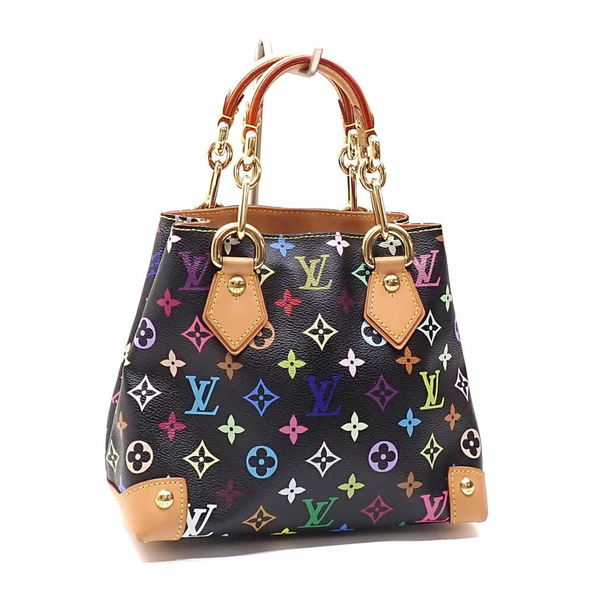 Louis Vuitton Audra, Black, Canvas, handbag
