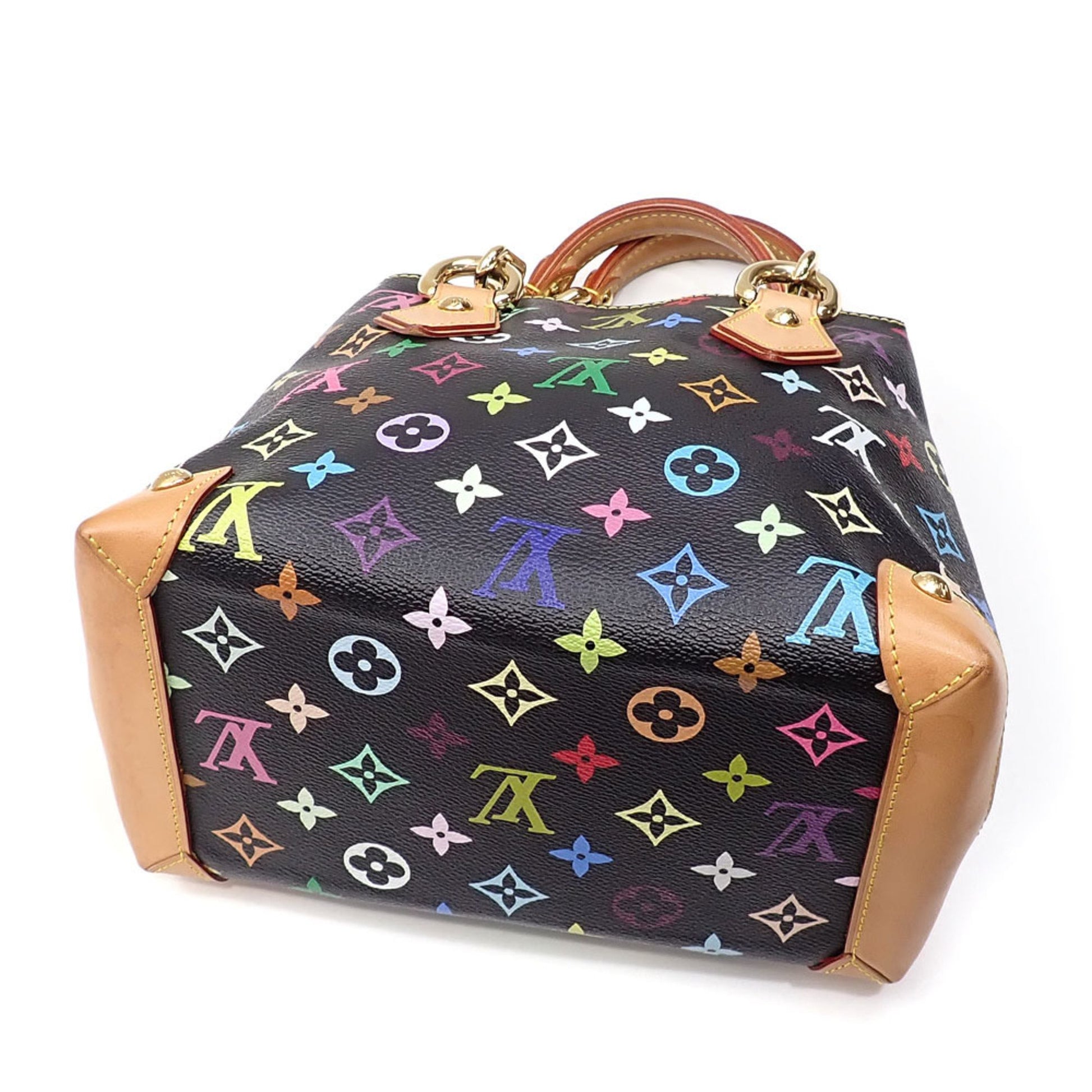 Louis Vuitton Audra, Black, Canvas, handbag