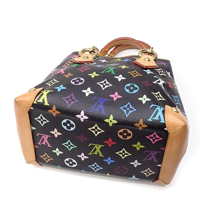 Louis Vuitton Audra, Black, Canvas, handbag