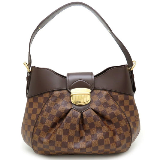 Louis Vuitton Sistina, Brown, Canvas, shoulder