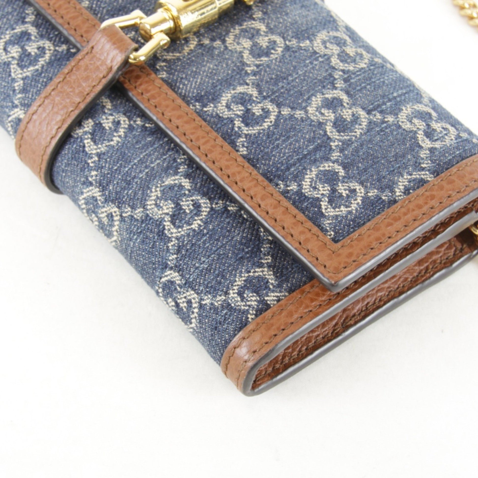 Gucci Jackie, Blue, Denim - Jeans, wallet