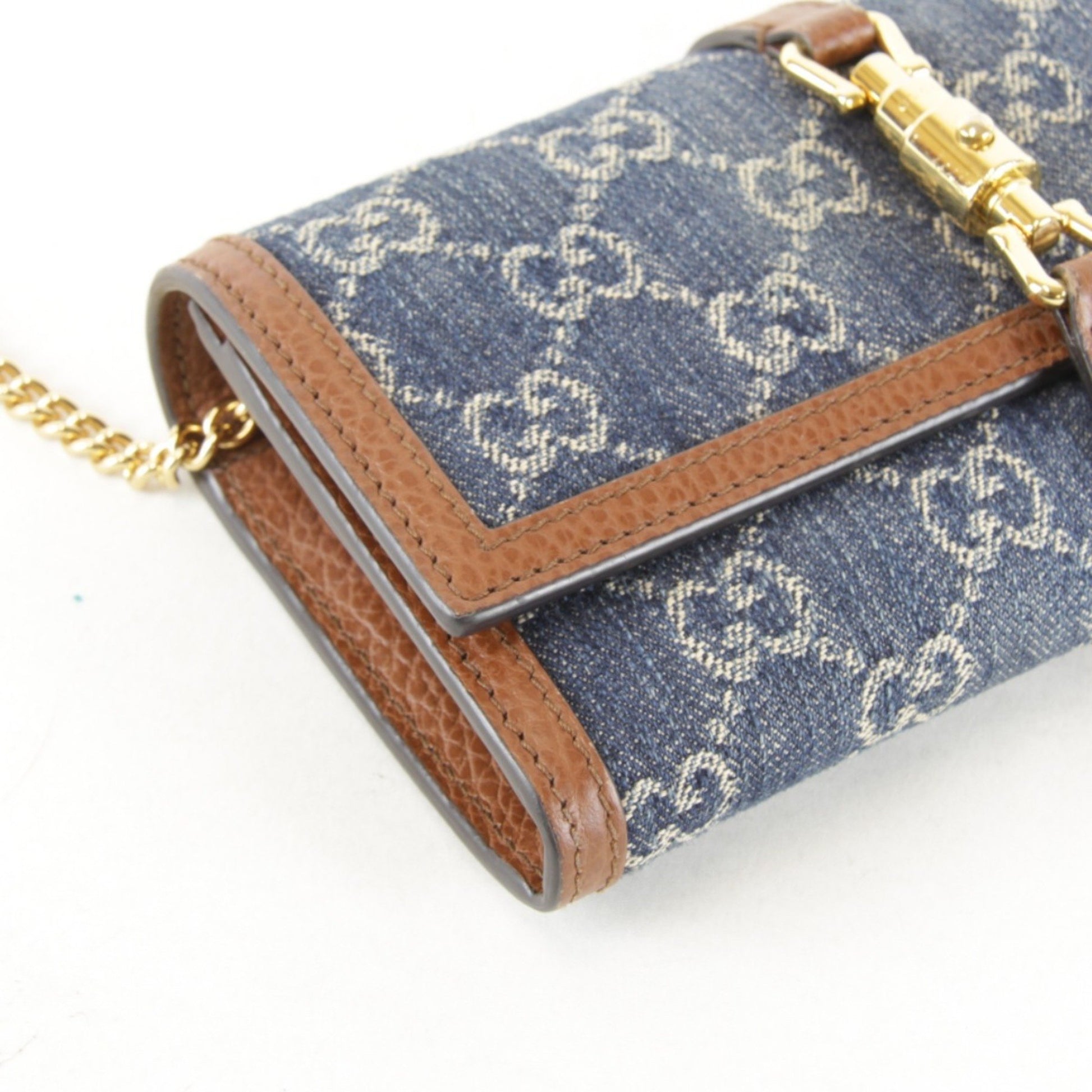 Gucci Jackie, Blue, Denim - Jeans, wallet