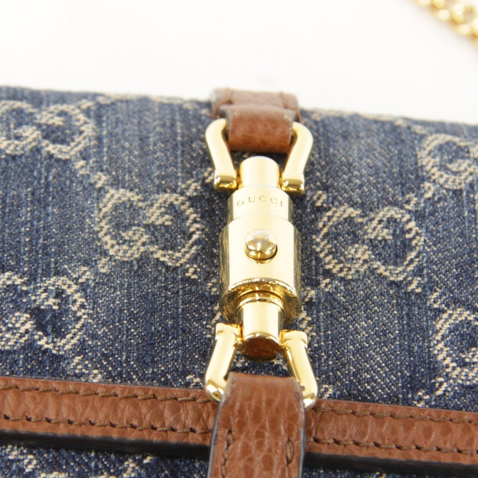 Gucci Jackie, Blue, Denim - Jeans, wallet