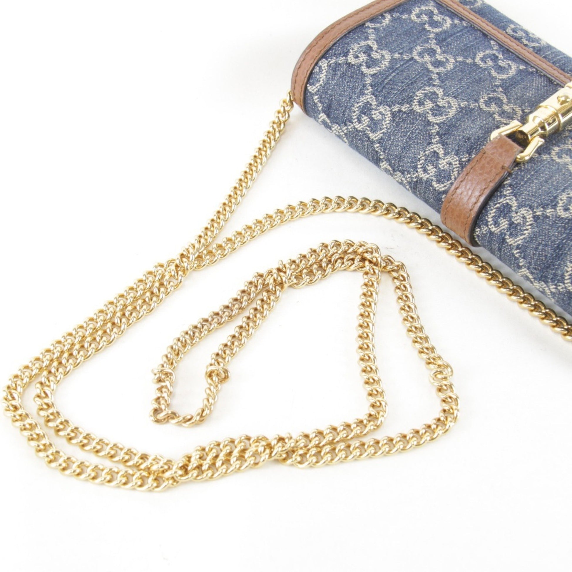 Gucci Jackie, Blue, Denim - Jeans, wallet