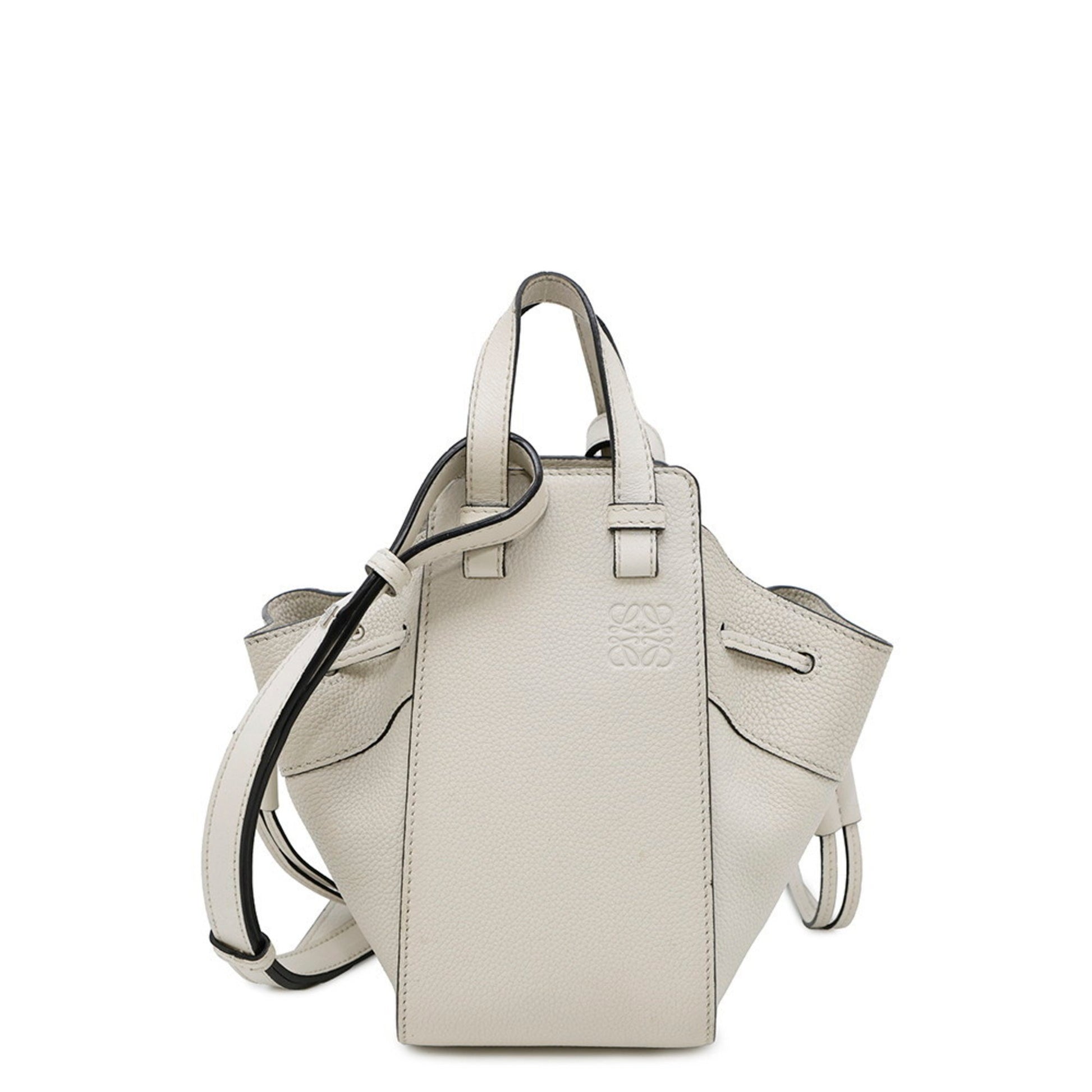 Loewe Hammock, White, Leather, handbag