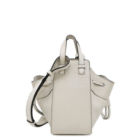 Loewe Hammock, White, Leather, handbag