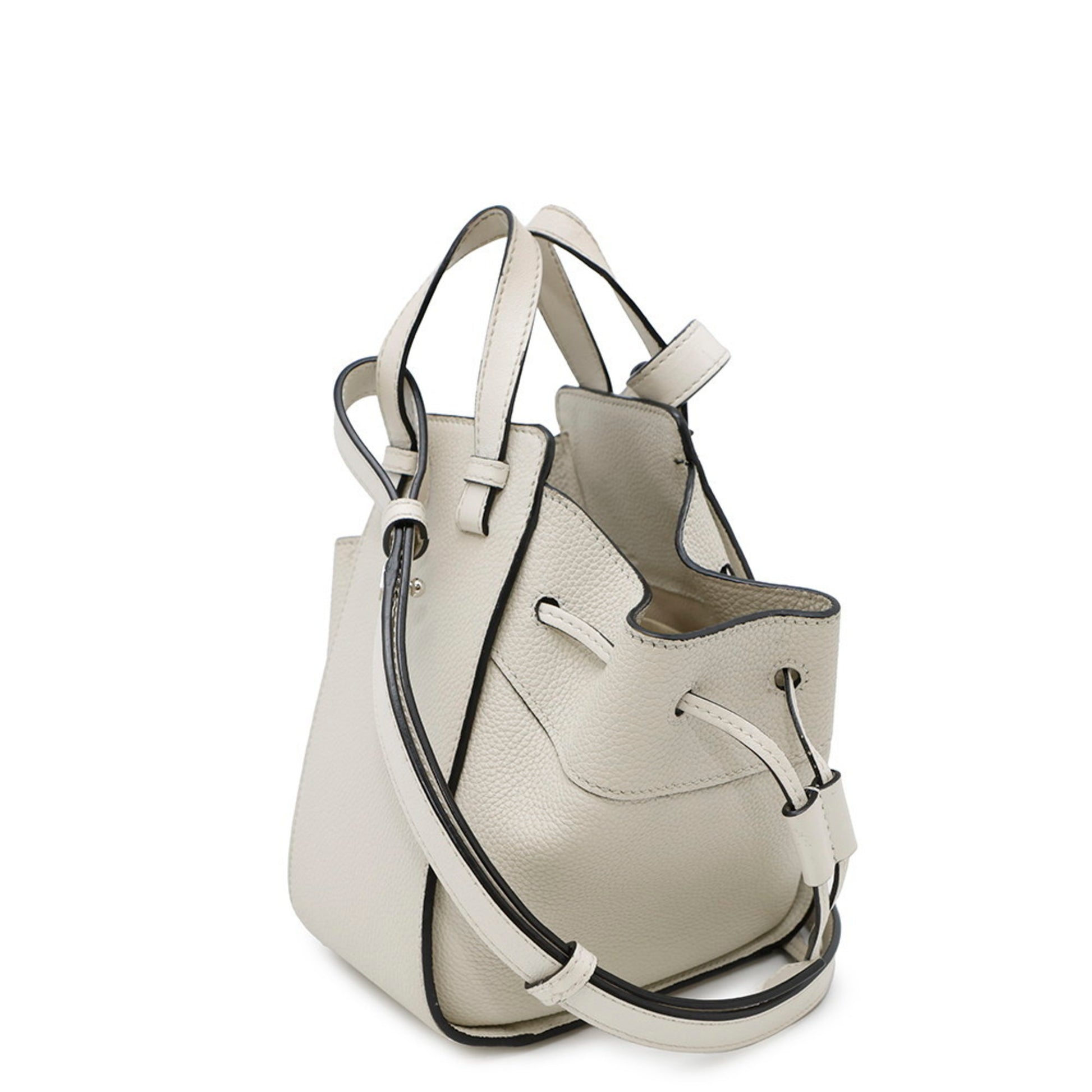 Loewe Hammock, White, Leather, handbag