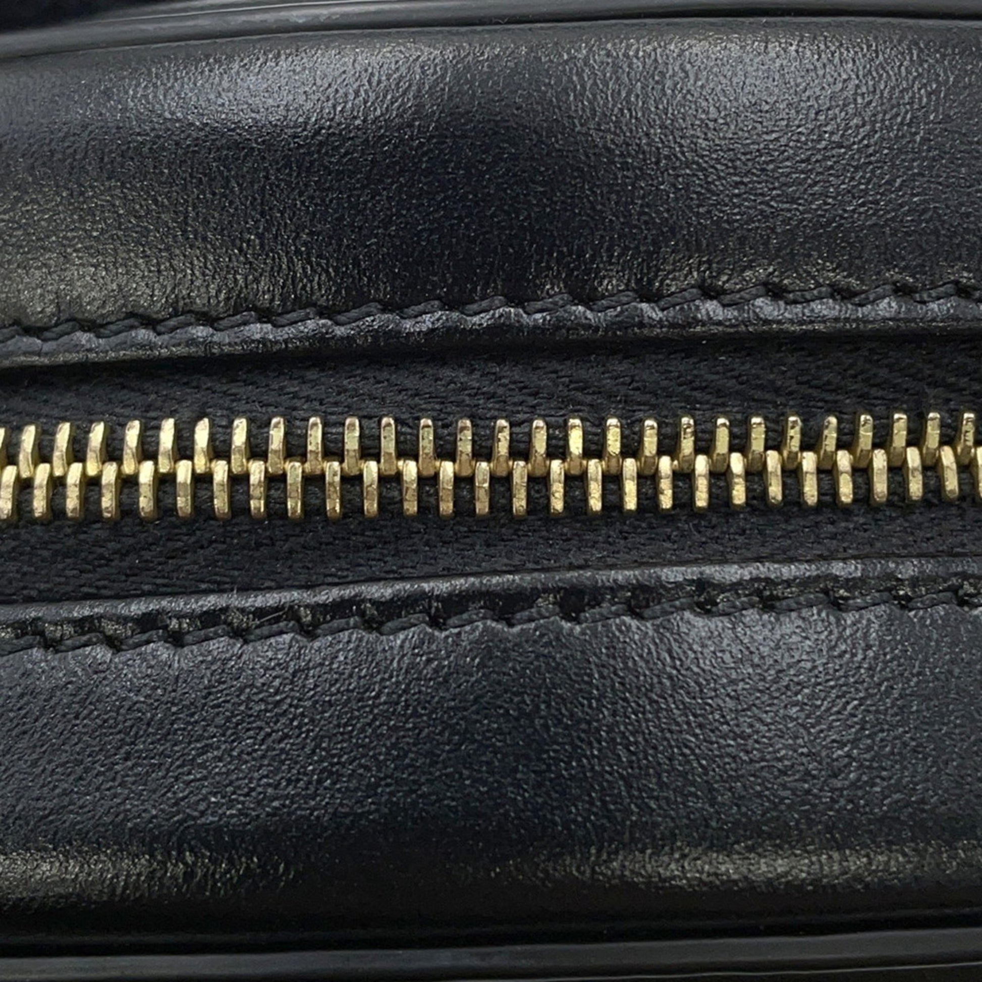 Céline Triomphe, Black, Leather, shoulder