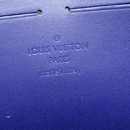 Louis Vuitton Pochette voyage, Blue, Leather, clutch