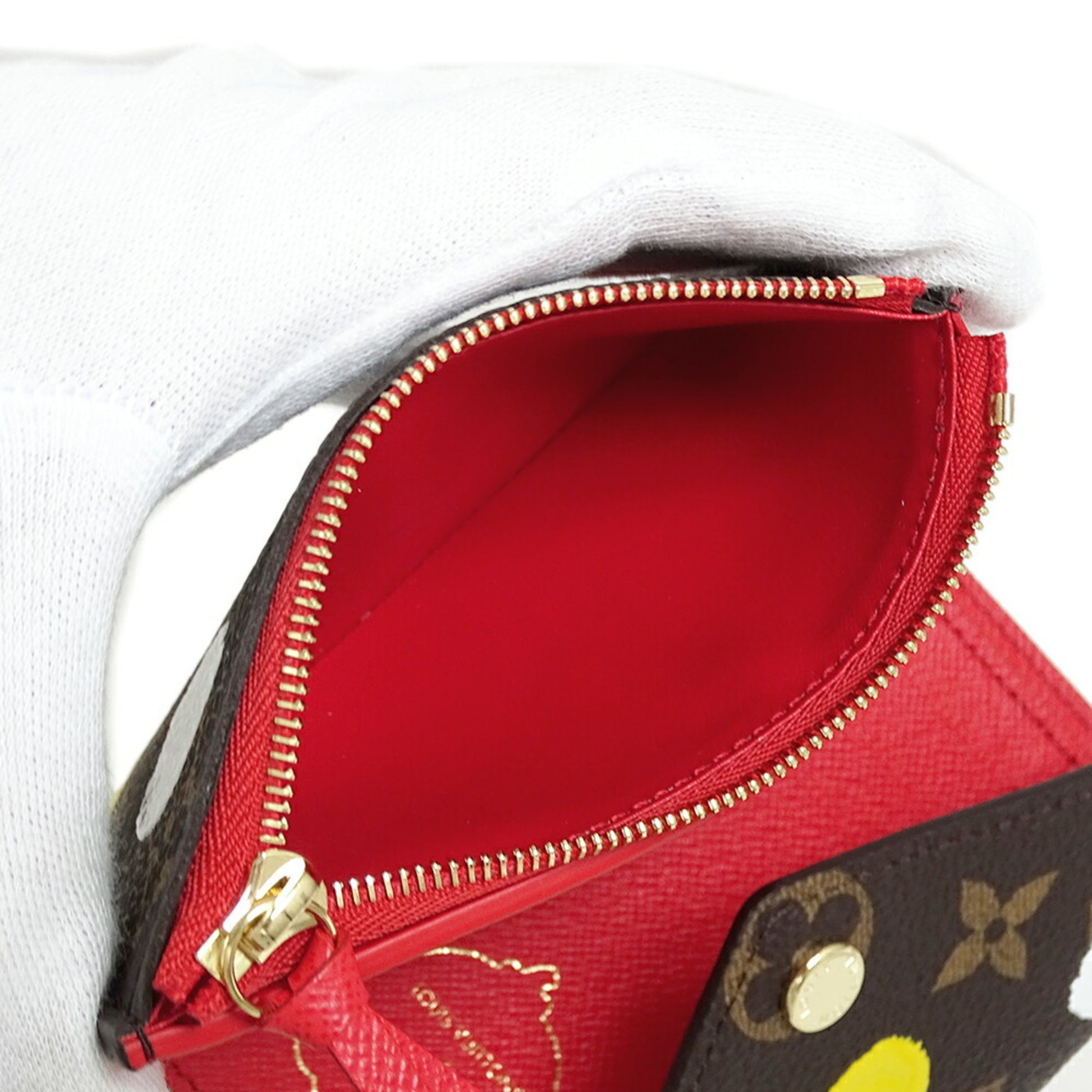 Louis Vuitton Portefeuille Victorine, Brown, Canvas, wallet