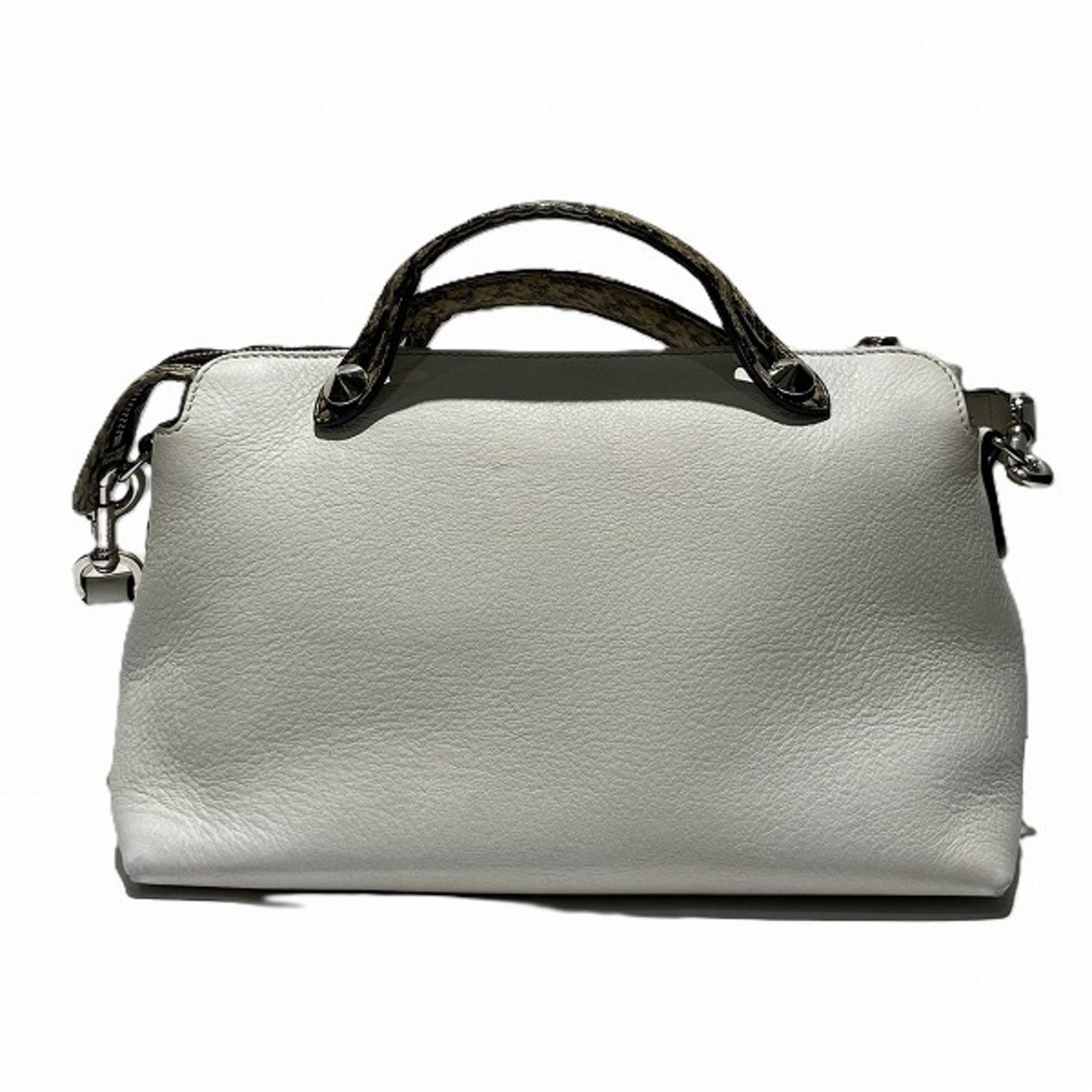 Fendi By The Way, White, Leather, handbag