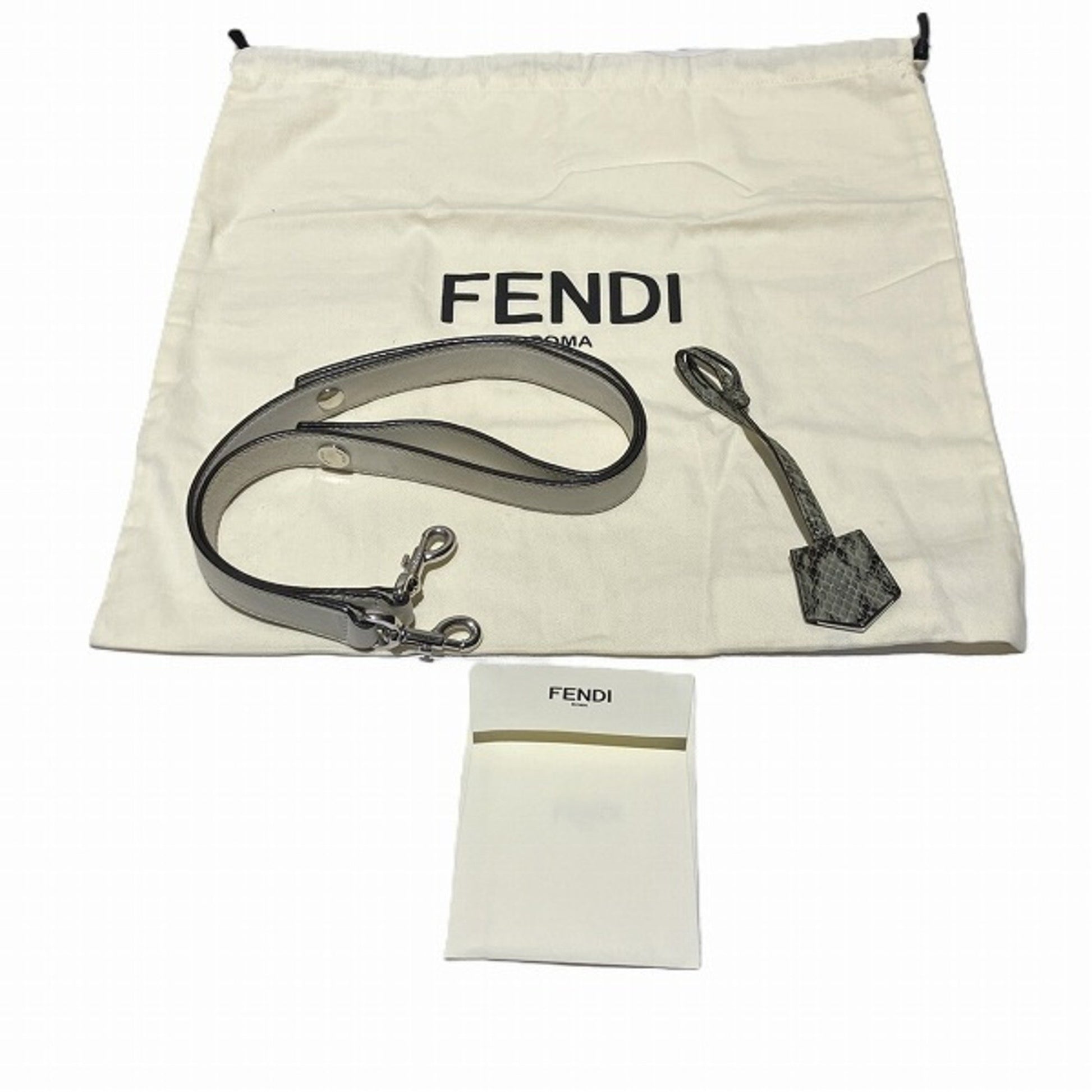 Fendi By The Way, White, Leather, handbag