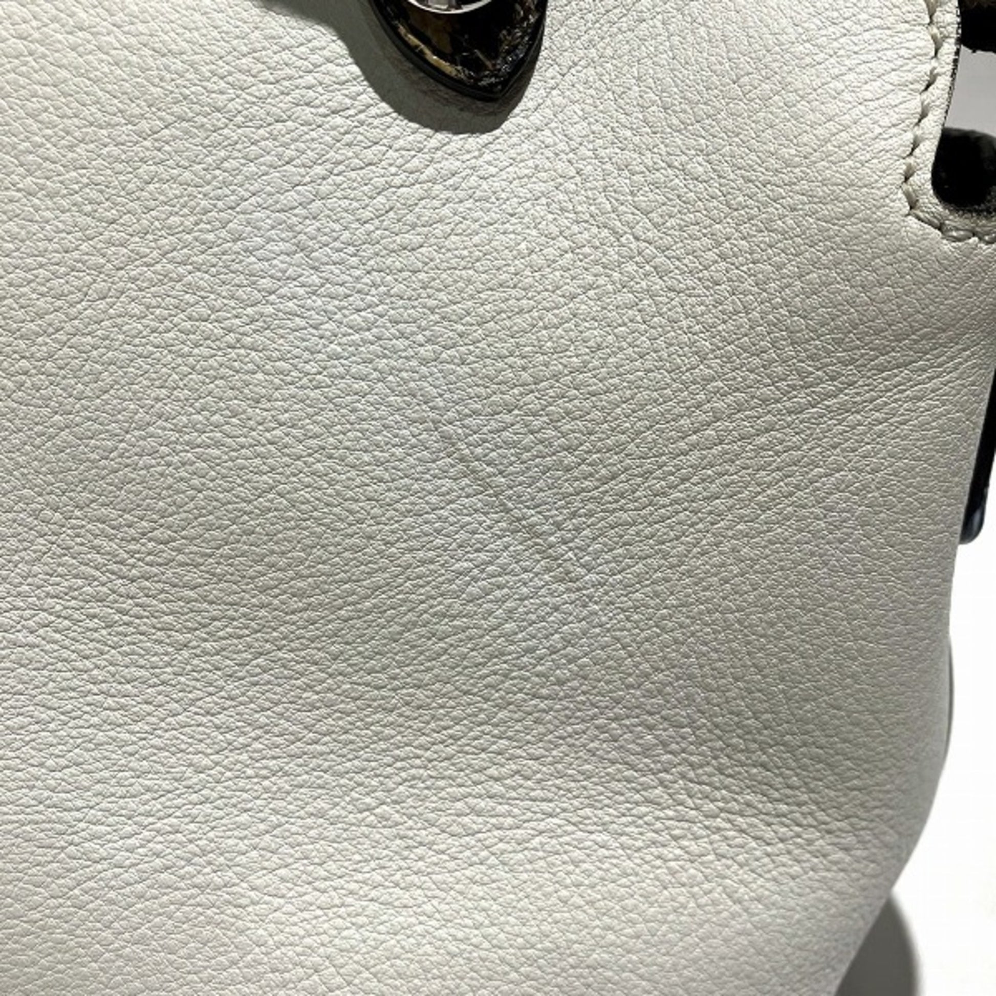 Fendi By The Way, White, Leather, handbag