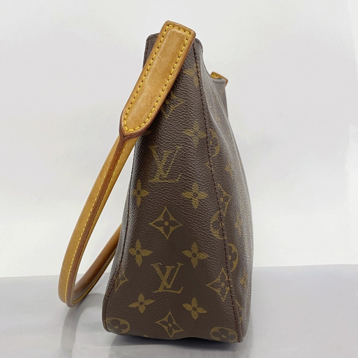 Louis Vuitton Looping MM, Brown, Canvas, shoulder