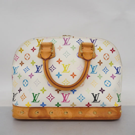 Louis Vuitton Alma, White, Canvas, handbag