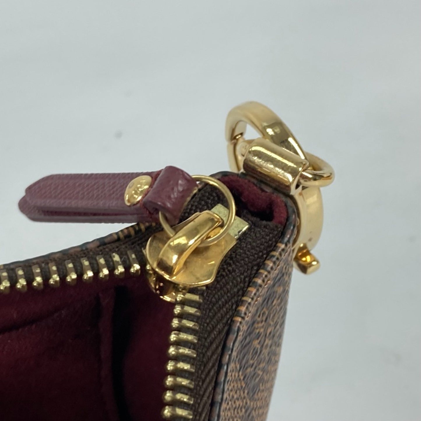 Louis Vuitton Milla, Brown, Canvas, clutch